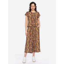 Lade das Bild in den Galerie-Viewer, Ato Berlin EcoVero Shirt 'Leo' yellow/brown