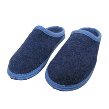 Lade das Bild in den Galerie-Viewer, Bacinas Filzhausschuhe Pantoffel jeans/blau