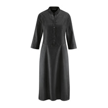 Lade das Bild in den Galerie-Viewer, HempAge Hanf Hemdblusenkleid schwarz