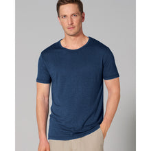 Lade das Bild in den Galerie-Viewer, HempAge Hanf Flatlock T-Shirt navy