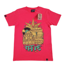 Lade das Bild in den Galerie-Viewer, THTC Hanf T-Shirt Tribes Soundsystem rot