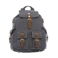 Lade das Bild in den Galerie-Viewer, PURE Hanf Rucksack mit 4 Außentaschen grau