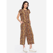 Lade das Bild in den Galerie-Viewer, Ato Berlin EcoVero Shirt 'Leo'  yellow/brown
