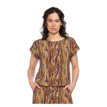 Lade das Bild in den Galerie-Viewer, Ato Berlin EcoVero Shirt 'Leo'  yellow/brown
