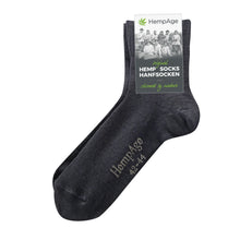 Lade das Bild in den Galerie-Viewer, HempAge 90% Hanf Socken schwarz
