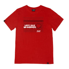 Lade das Bild in den Galerie-Viewer, THTC Hanf T-Shirt Love Has No Borders rot
