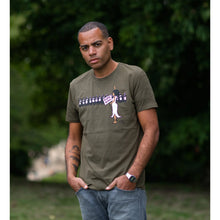 Lade das Bild in den Galerie-Viewer, THTC Hanf T-Shirt No Justice khaki
