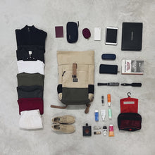 Laden und Abspielen von Videos im Galerie-Viewer, 8000Kicks Everyday Hanf Rucksack beige/grün
