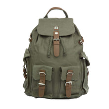 Lade das Bild in den Galerie-Viewer, PURE Hanf Rucksack mit 4 Außentaschen khaki
